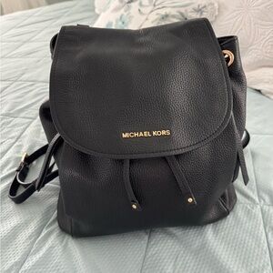 MK Black leather backpack